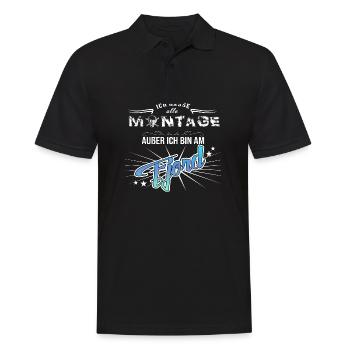 Fjord Montag - Männer Poloshirt - Schwarz - Vorne - Kai (181cm)