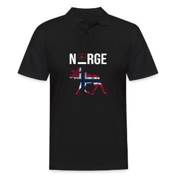 Norge Love - Männer Poloshirt - Schwarz - Vorne - Kai (181cm)