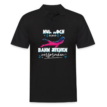Nur noch eine Bahn versprochen Wassersport - Männer Poloshirt - Schwarz - Vorne - Kai (181cm)