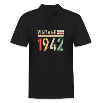 Cassette vintage 1942 - Polo Homme - noir - Devant - Kai (181cm)