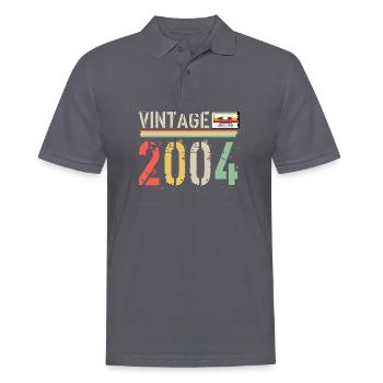 Vintage-Kassette 2004 - Männer Poloshirt - Anthrazit - Vorne - Nico (186cm)
