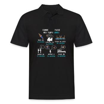 temps libre natation cadeau natation - Polo Homme - noir - Devant - Kai (181cm)