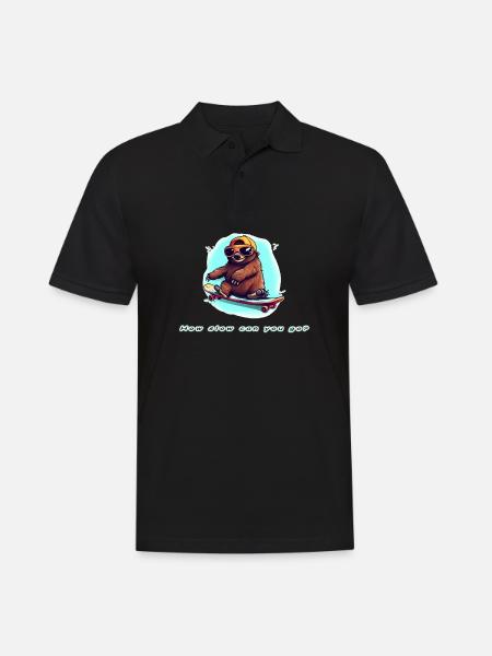 Jusqu’à quel point pouvez-vous aller lentement - Polo Homme - noir