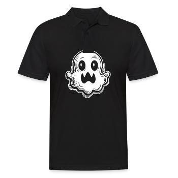 Geist Geister Geisterstunde Halloween - Männer Poloshirt - Schwarz - Vorne - Kai (181cm)