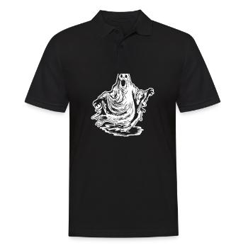 Ghost Ghosts Witching Hour Halloween - Men's Polo Shirt - black - Front - Kai (181cm)