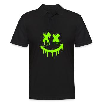 Smile - Männer Poloshirt - Schwarz - Vorne - Kai (181cm)