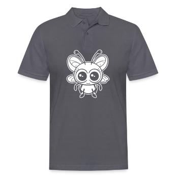 Insectes, bestioles, arthropodes - Polo Homme - charbon - Devant - Nico (186cm)