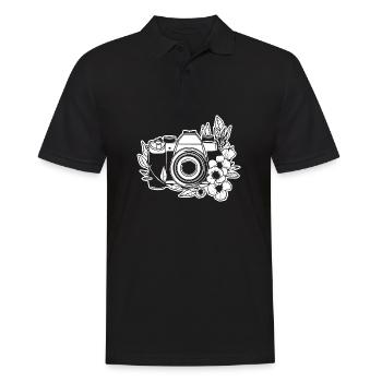 Fotograf Fotografieren Fotografie Kamera - Männer Poloshirt - Schwarz - Vorne - Kai (181cm)