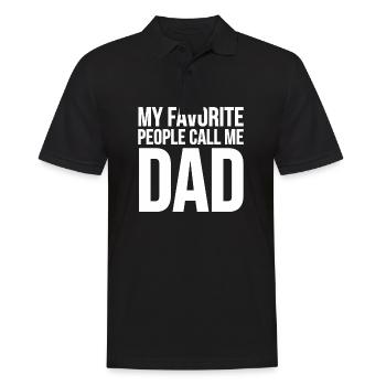 My Favorite People Call Me Dad - Funny Father'S Da - Men's Polo Shirt - black - Front - Kai (181cm)