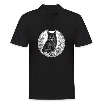 Cat Cat Kitten Cat Lady - Men's Polo Shirt - black - Front - Kai (181cm)