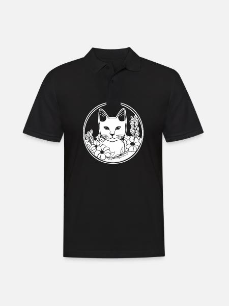 Cat Cat Kitten Cat Lady - Men's Polo Shirt - black
