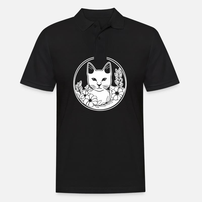 Chat chaton chaton dame - Polo Homme - noir