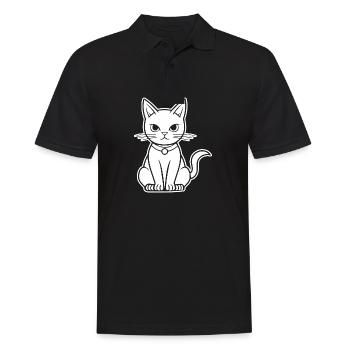 Cat Cat Kitten Cat Lady - Men's Polo Shirt - black - Front - Kai (181cm)