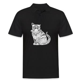 Cat Cat Kitten Cat Lady - Men's Polo Shirt - black - Front - Kai (181cm)