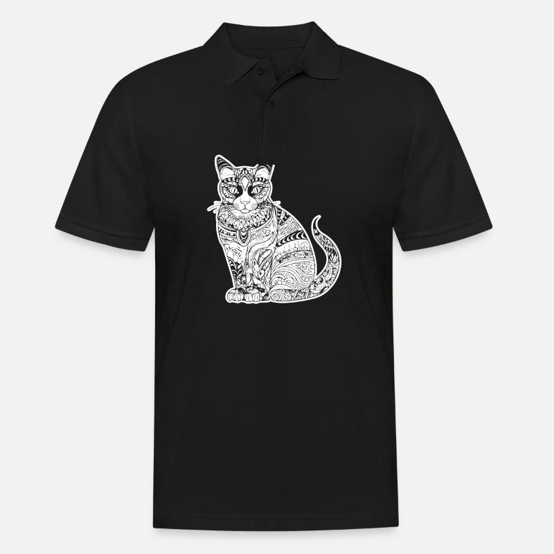 Chat chaton chaton dame - Polo Homme - noir