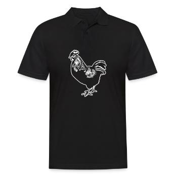Poulet Poulailler Volaille Coq Ferme - Polo Homme - noir - Devant - Kai (181cm)
