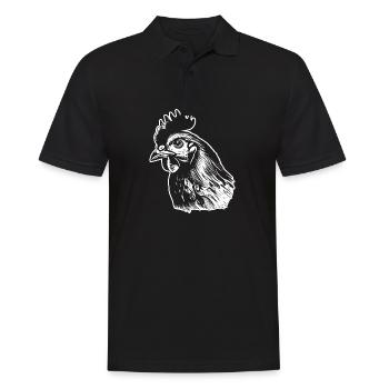 Poulet Poulailler Volaille Coq Ferme - Polo Homme - noir - Devant - Kai (181cm)