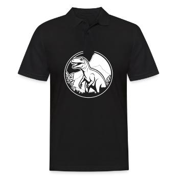 Dino Dinosaur Dinosaurs Paleontology - Men's Polo Shirt - black - Front - Kai (181cm)