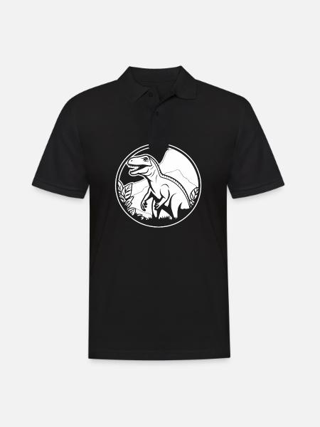 Dino Dinosaur Dinosaurs Paleontology - Men's Polo Shirt - black