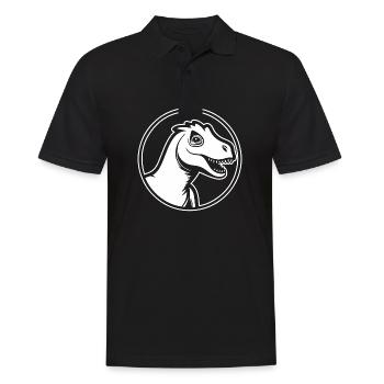 Dino Dinosaur Dinosaurs Paleontology - Men's Polo Shirt - black - Front - Kai (181cm)