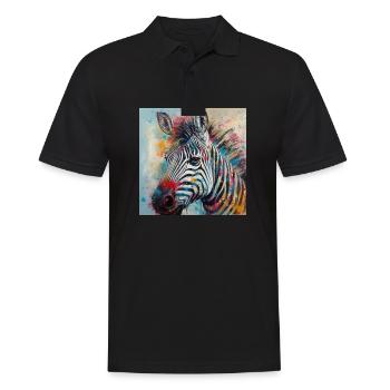Modern & Colourful Zebra Wall Art by Bodhi - Men's Polo Shirt - black - Front - Kai (181cm)