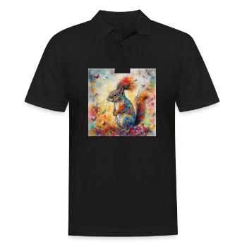 Modern & Colourful Squirrel Wall Art by Bodhi - Men's Polo Shirt - black - Front - Kai (181cm)