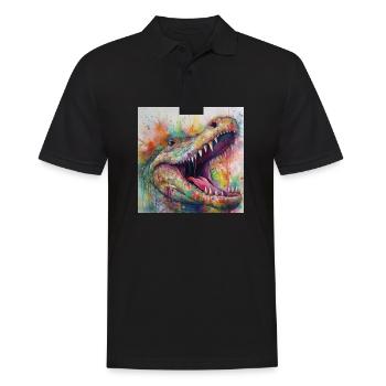 Modern & Colourful Crocodile Wall Art by Bodhi - Men's Polo Shirt - black - Front - Kai (181cm)