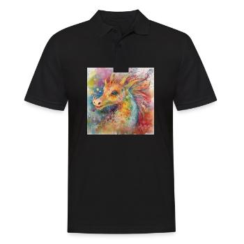 Modern & Colourful Dragon Wall Art by Bodhi - Men's Polo Shirt - black - Front - Kai (181cm)