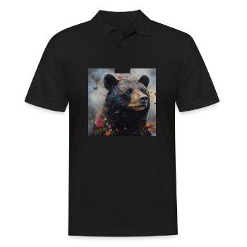 Modern & Colourful Black Bear Wall Art by Bodhi - Men's Polo Shirt - black - Front - Kai (181cm)