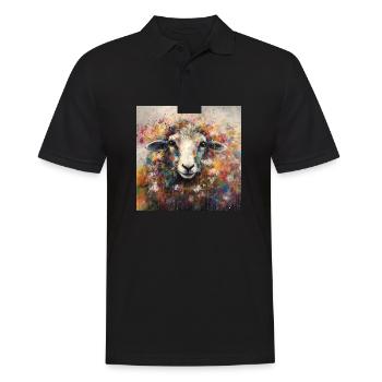 Modern & Colourful Sheep Wall Art by Bodhi - Men's Polo Shirt - black - Front - Kai (181cm)