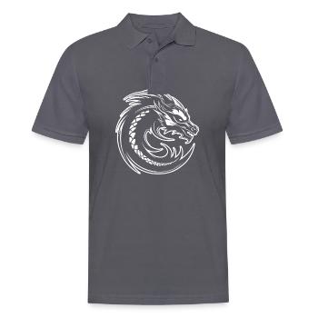 Drache Drachen Fantasie Mythologie - Männer Poloshirt - Anthrazit - Vorne - Nico (186cm)