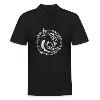 Drache Drachen Fantasie Mythologie - Männer Poloshirt - Schwarz - Vorne - Kai (181cm)