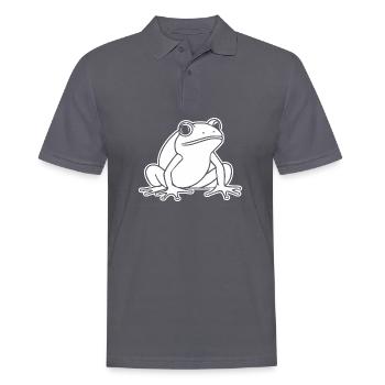 Frosch Amphibie Kröte - Männer Poloshirt - Anthrazit - Vorne - Nico (186cm)