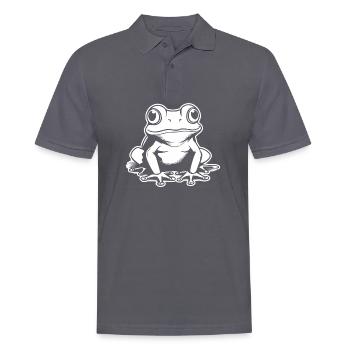 Frosch Amphibie Kröte - Männer Poloshirt - Anthrazit - Vorne - Nico (186cm)