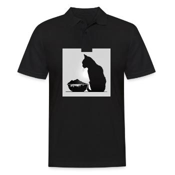 Silent Shadows: The Mystery of the Black Cat - Men's Polo Shirt - black - Front - Kai (181cm)