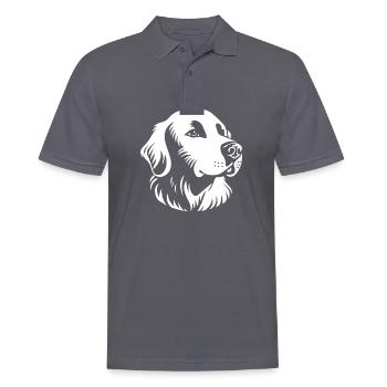 Golden Retriever - Men's Polo Shirt - charcoal grey - Front - Nico (186cm)
