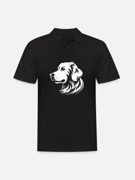 Golden Retriever - Men's Polo Shirt - black