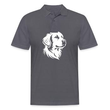 Golden Retriever - Men's Polo Shirt - charcoal grey - Front - Nico (186cm)
