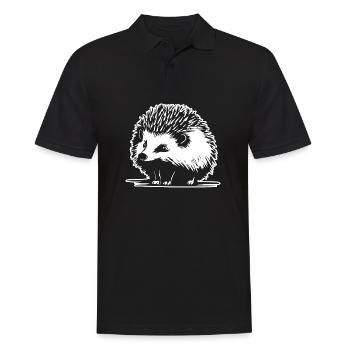 Hedgehog Forest Prickly Animal - Men's Polo Shirt - black - Front - Kai (181cm)