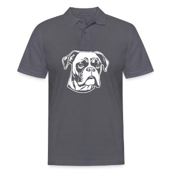 Races de chiens boxers - Polo Homme - charbon - Devant - Nico (186cm)
