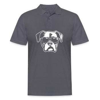 Races de chiens boxers - Polo Homme - charbon - Devant - Nico (186cm)