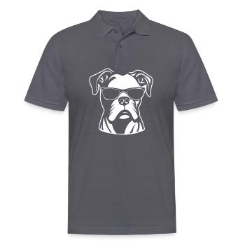 Races de chiens boxers - Polo Homme - charbon - Devant - Nico (186cm)