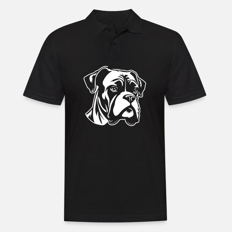 Boxer Hund Hunderasse - Männer Poloshirt - Schwarz