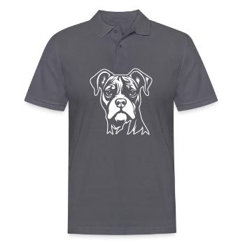 Races de chiens boxers - Polo Homme - charbon - Devant - Nico (186cm)