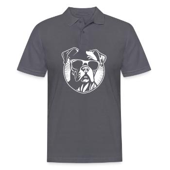 Races de chiens boxers - Polo Homme - charbon - Devant - Nico (186cm)