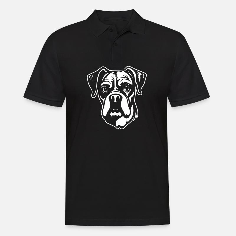 Boxer Hund Hunderasse - Männer Poloshirt - Schwarz