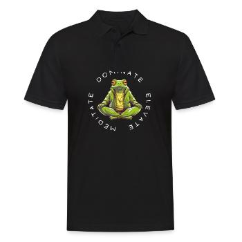 Yoga Meditation Meditate and Enhance - Men's Polo Shirt - black - Front - Kai (181cm)