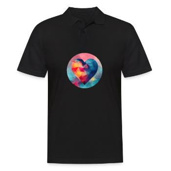 Freedom of Love - Men's Polo Shirt - black - Front - Kai (181cm)