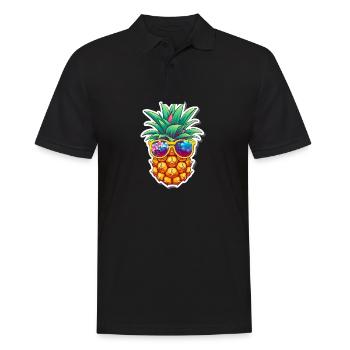 Pineapple Beach - T-shirt amusant des vacances d’été - Polo Homme - noir - Devant - Kai (181cm)