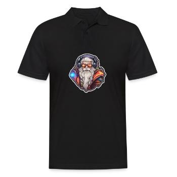 Old man gambling - Men's Polo Shirt - black - Front - Kai (181cm)